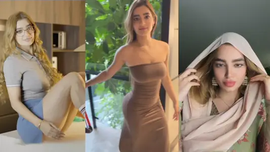 阿拉伯300万粉丝时装模特【LauraSahar】大尺度露点身材大秀，口交黑屌性爱视频流出